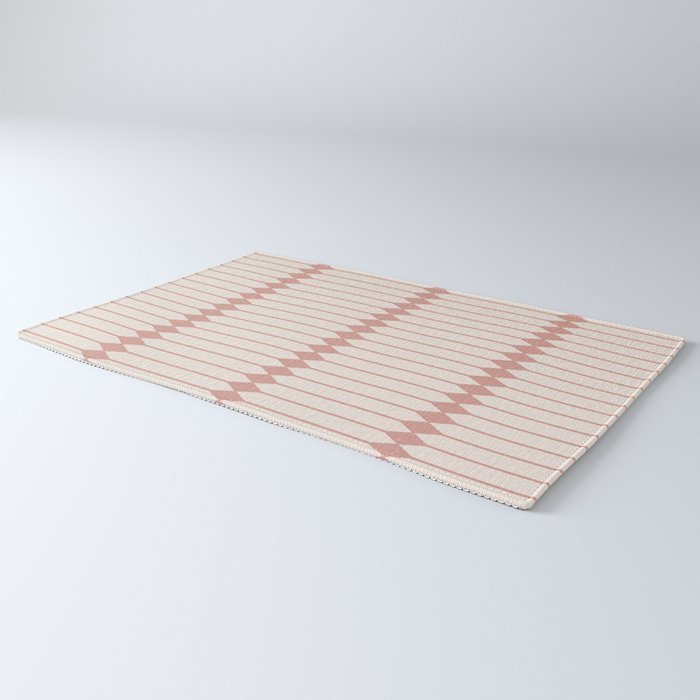 Minimal Geometric Pattern - Rose Rug Gallery Image 3