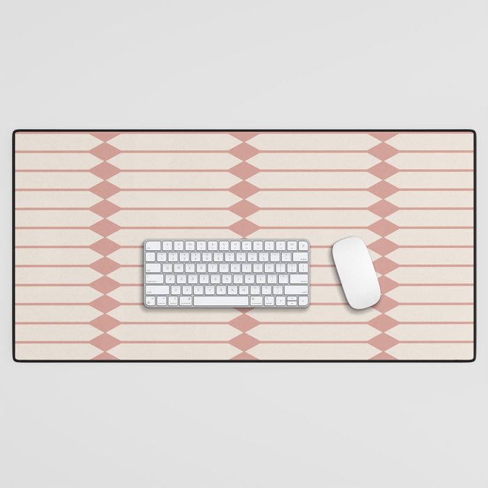 Minimal Geometric Pattern - Rose Desk Mat Gallery Image 1