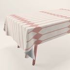 Minimal Geometric Pattern - Rose Tablecloth Gallery Image 1