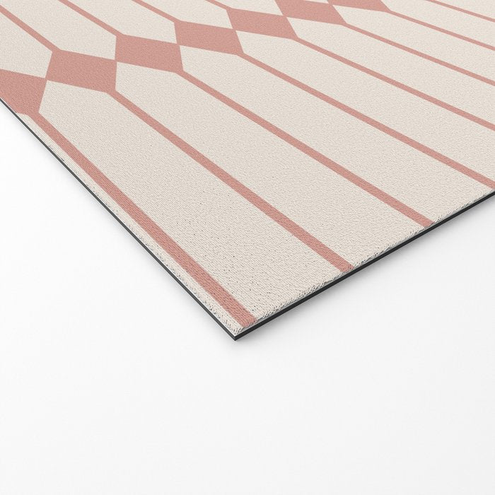 Minimal Geometric Pattern - Rose Welcome Mat Gallery Image 2