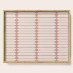 Minimal Geometric Pattern - Rose Serving Tray Gallery Image 1