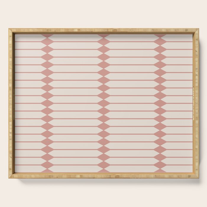 Minimal Geometric Pattern - Rose Serving Tray Gallery Image 1