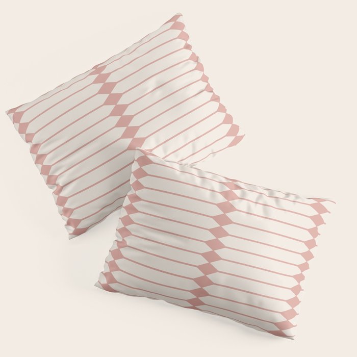 Minimal Geometric Pattern - Rose Pillow Sham Gallery Image 3