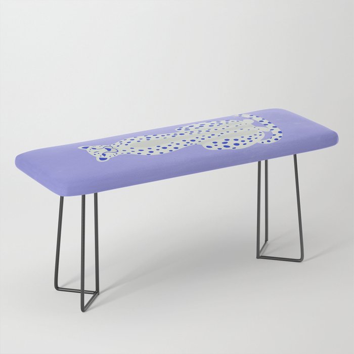 Periwinkle Cheetah Bench Gallery Image 1