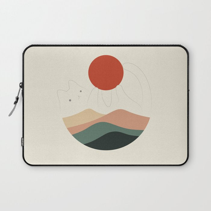 Cat Landscape 137: Holding up the Sun for you Laptop Sleeve Gallery Image 1