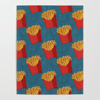 FAST FOOD / Fries - pattern Poster Gallery Image 4