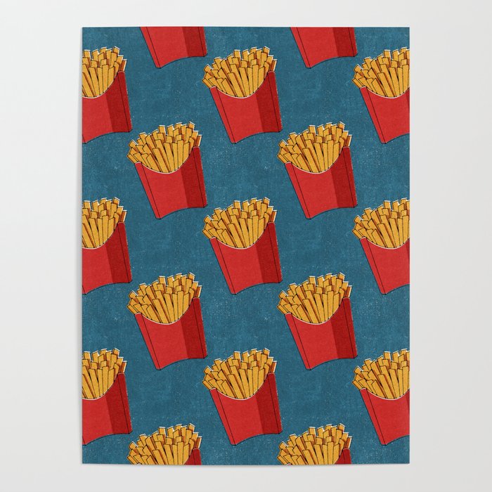 FAST FOOD / Fries - pattern Poster Gallery Image 1