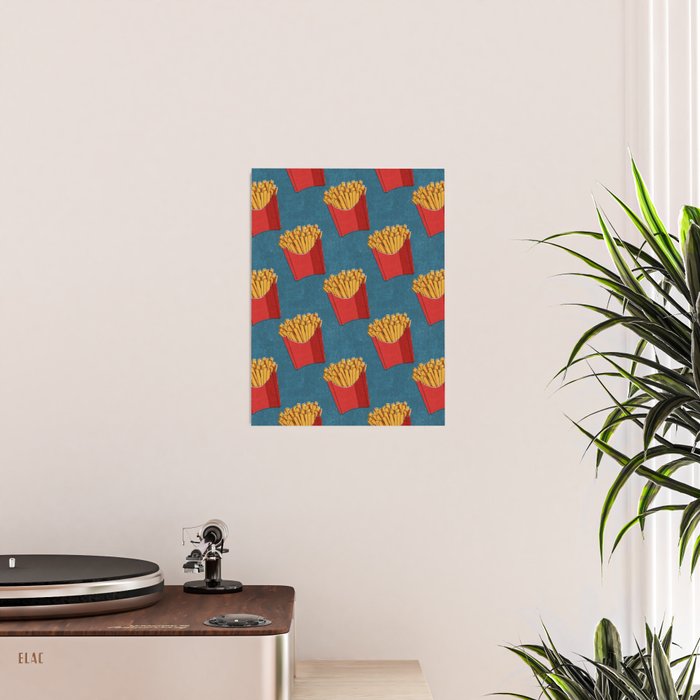 FAST FOOD / Fries - pattern Poster Gallery Image 2