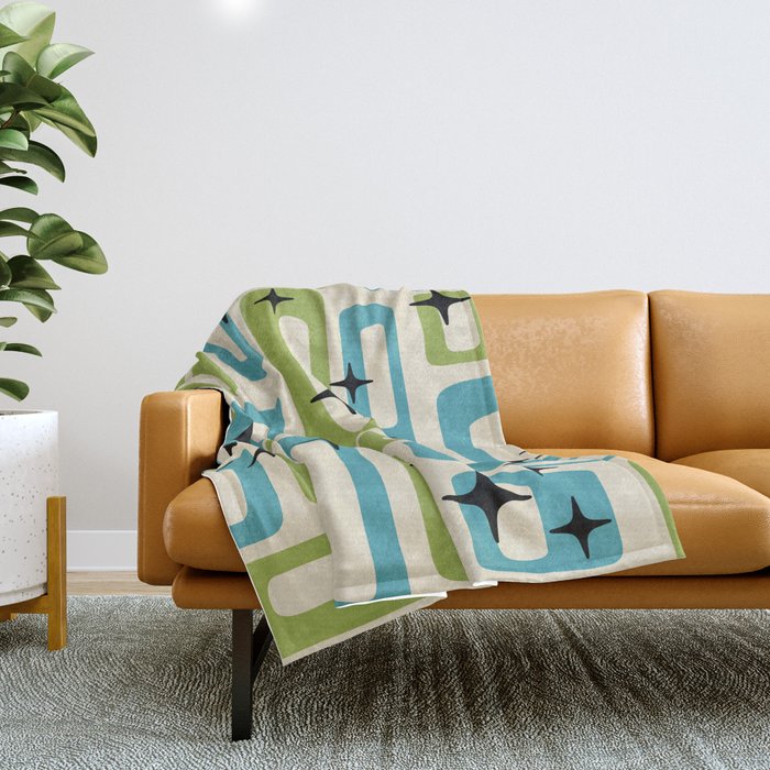 Mid Century Modern Throw Blanket Gallery Image 1