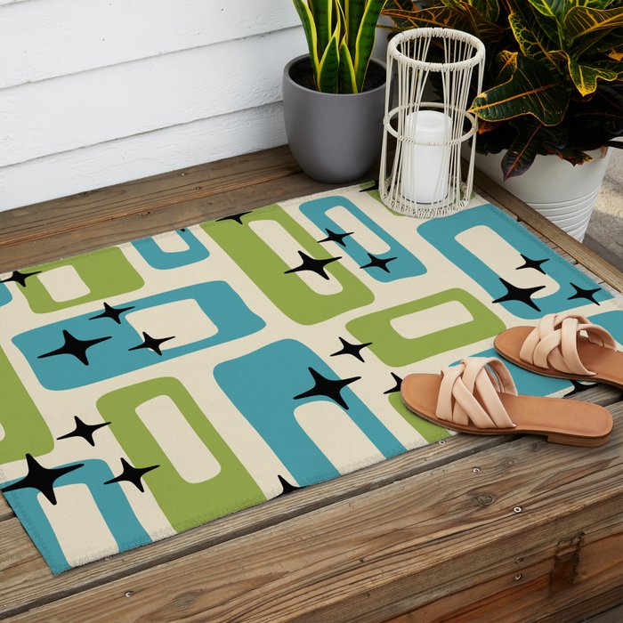 Mid Century Modern Outdoor Rug Gallery Image 2