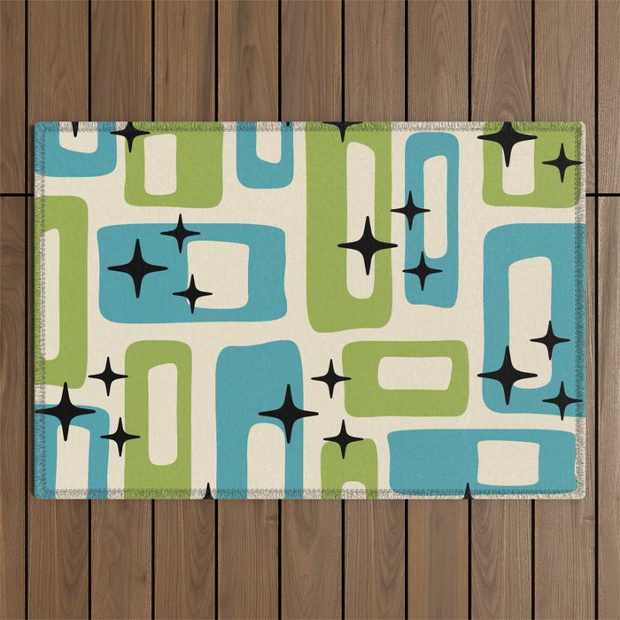 Mid Century Modern Outdoor Rug Gallery Image 1