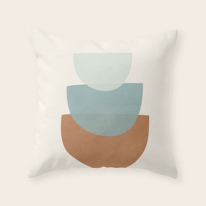 Azzurro Shapes No 56 Throw Pillow Gallery Image 1