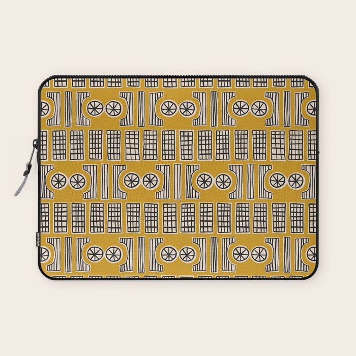 Handcut Geometry - Mustard Laptop Sleeve Gallery Image 1