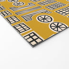 Handcut Geometry - Mustard Welcome Mat Gallery Image 2