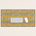 Handcut Geometry - Mustard Desk Mat Gallery Image 1