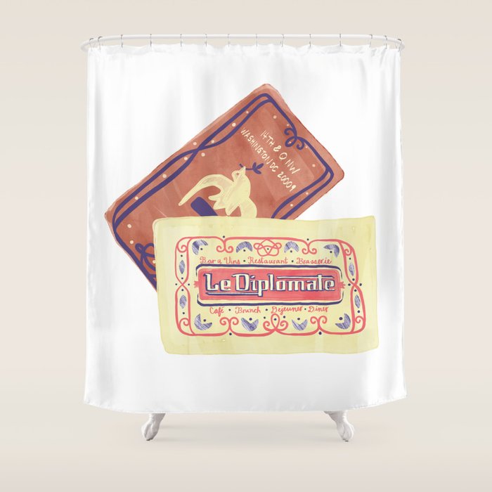 le dip washington dc matchbook print Shower Curtain Gallery Image 1