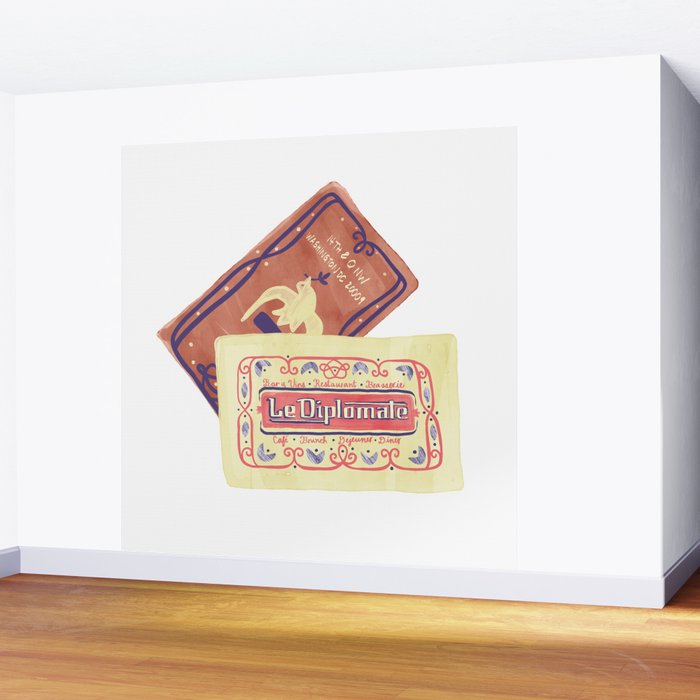 le dip washington dc matchbook print Wall Mural Gallery Image 2