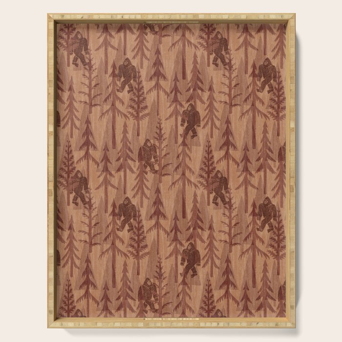 Subtle Sasquatch - Rust Serving Tray Gallery Image 1
