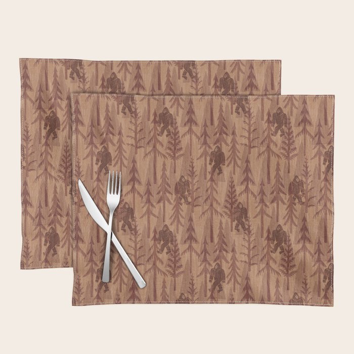 Subtle Sasquatch - Rust Placemat Gallery Image 1
