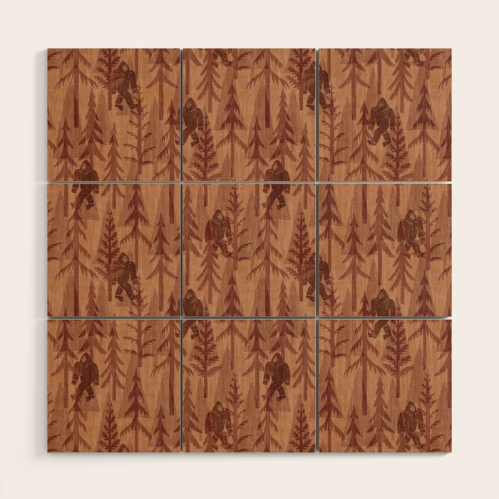 Subtle Sasquatch - Rust Wood Wall Art Gallery Image 1