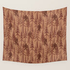 Subtle Sasquatch - Rust Wall Tapestry Gallery Image 4