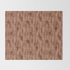 Subtle Sasquatch - Rust Throw Blanket Gallery Image 2