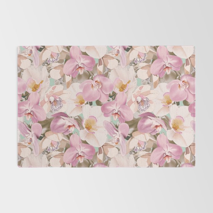 Lush Pink Tropical Flowers I Rug Gallery Image 2