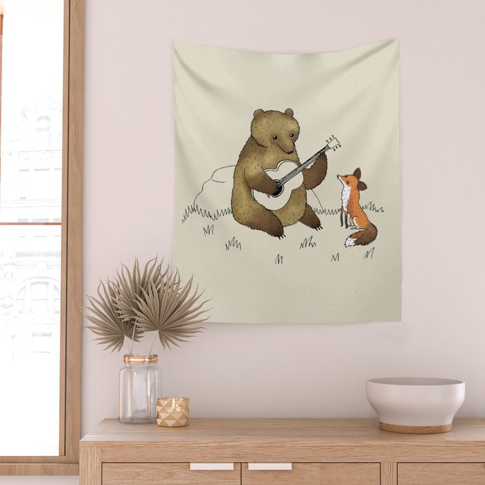 Bear & Fox Wall Tapestry Gallery Image 2