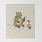 Bear & Fox Throw Blanket Gallery Image 2