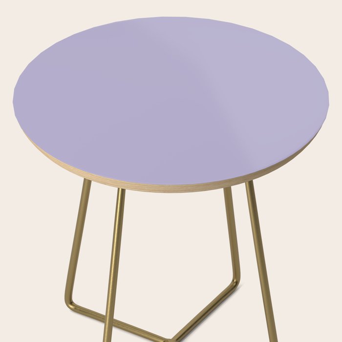 Pastel Lavender Purple Solid Color Side Table Gallery Image 2