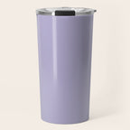 Pastel Lavender Purple Solid Color Travel Mug Gallery Image 1