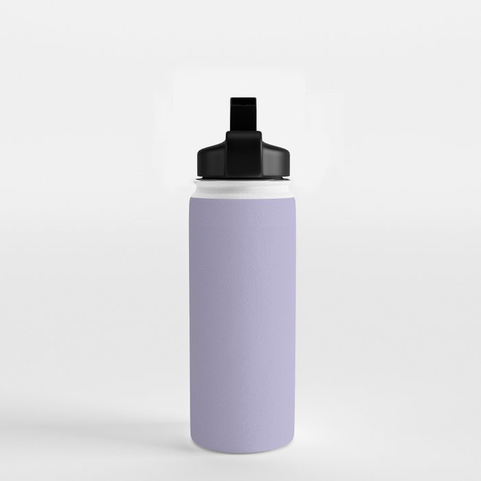 Pastel Lavender Purple Solid Color Water Bottle Gallery Image 2