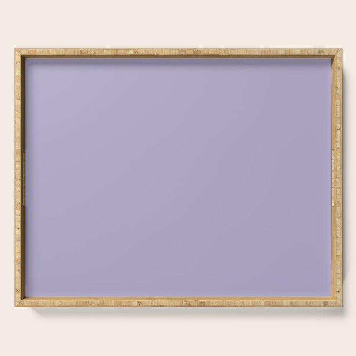 Pastel Lavender Purple Solid Color Serving Tray Gallery Image 1