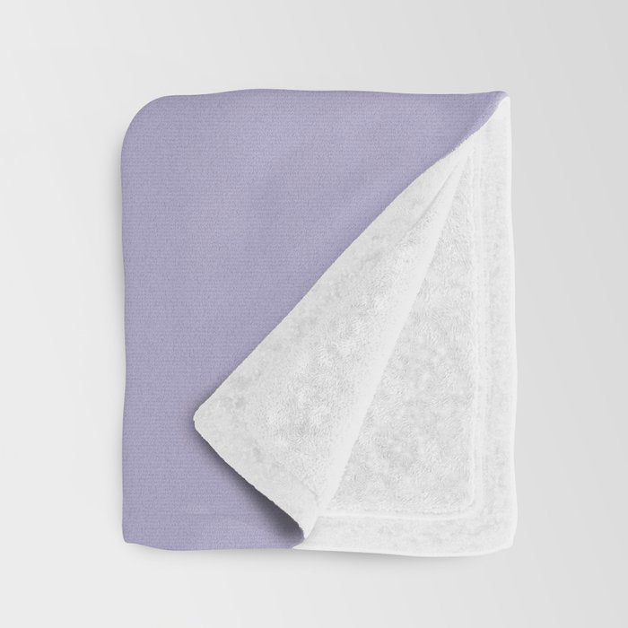 Pastel Lavender Purple Solid Color Throw Blanket Gallery Image 3
