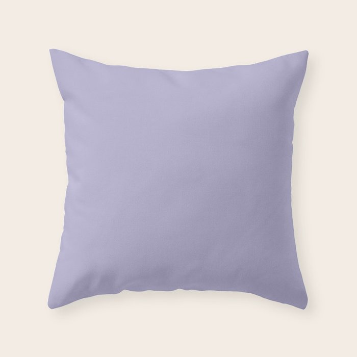 Pastel Lavender Purple Solid Color Throw Pillow Gallery Image 1