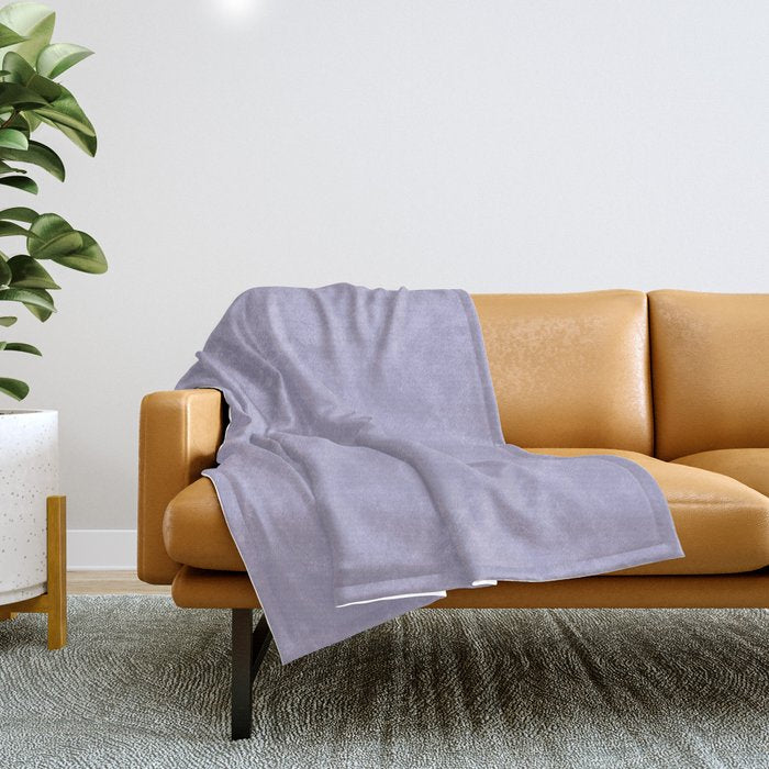 Pastel Lavender Purple Solid Color Throw Blanket Gallery Image 1