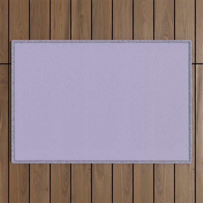 Pastel Lavender Purple Solid Color Outdoor Rug Gallery Image 1