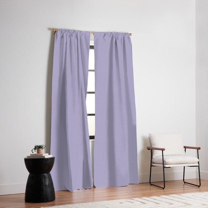 Pastel Lavender Purple Solid Color Window Curtain Gallery Image 2