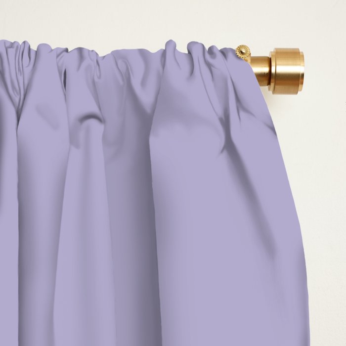 Pastel Lavender Purple Solid Color Window Curtain Gallery Image 2