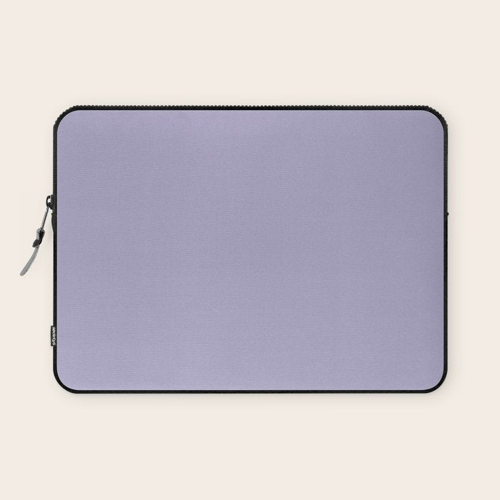 Pastel Lavender Purple Solid Color Laptop Sleeve Gallery Image 1