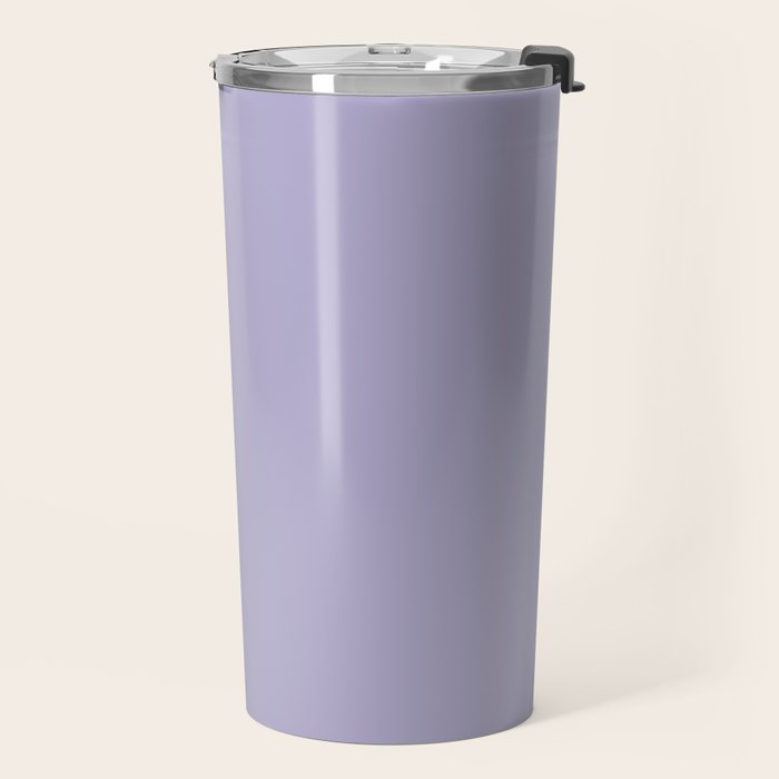 Pastel Lavender Purple Solid Color Travel Mug Gallery Image 2