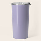 Pastel Lavender Purple Solid Color Travel Mug Gallery Image 2