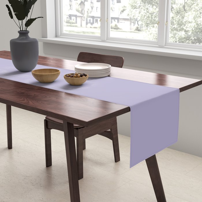 Pastel Lavender Purple Solid Color Table Runner Gallery Image 2