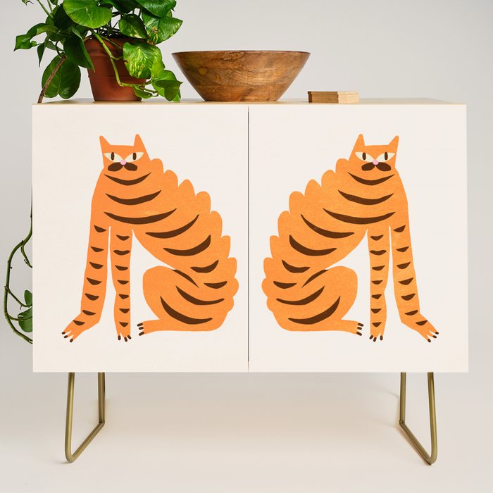 Pop Cats 01: Modern Pop Art Credenza Gallery Image 1