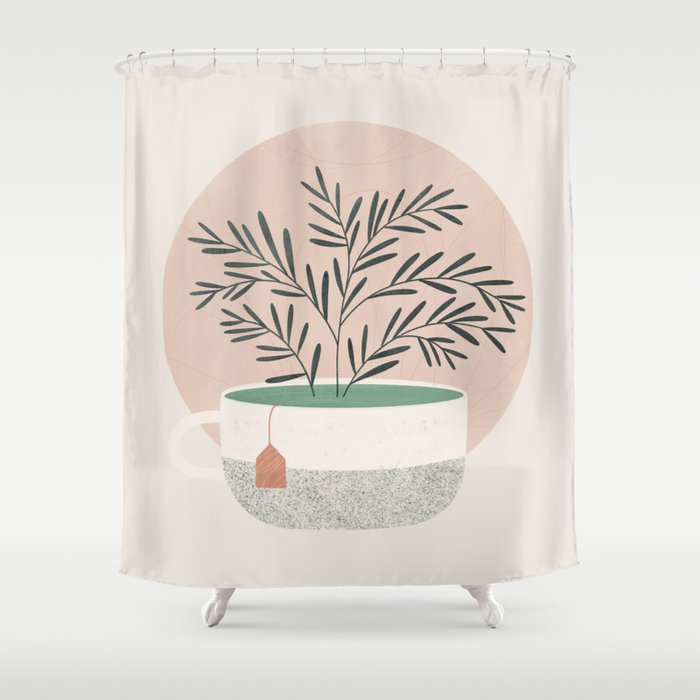 green tea Shower Curtain Gallery Image 1