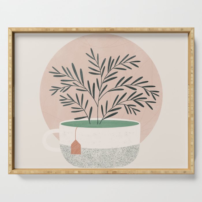 green tea Serving Tray Gallery Image 1