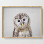 Baby Owl - Colorful Serving Tray Gallery Image 1