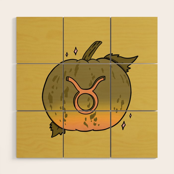 Taurus Pumpkin Wood Wall Art Gallery Image 1