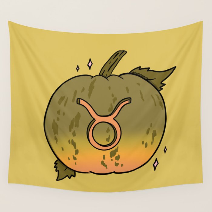 Taurus Pumpkin Wall Tapestry Gallery Image 4