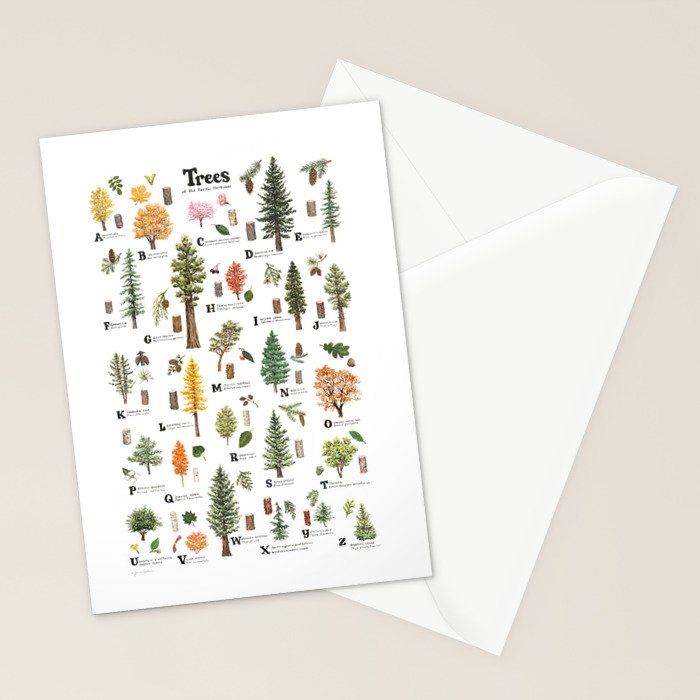 Trees of the Pacific Northwest Stationery Card Gallery Image 2